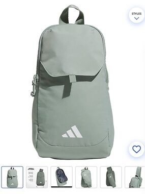 adidas Sage Green Sling Bag like new